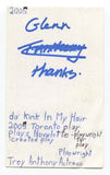 Trey Anthony Signed 3x5 Index Card Autographed Da Kink In My Hair Playwright