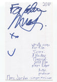 Marc Jordan Signed 3x5 Index Card Autographed Signature Singer Songwriter