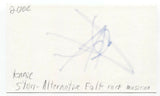 Kinnie Starr Signed 3x5 Index Card Autographed Signature Singer Songwriter