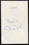 Oliver North Signed Book Page Cut Autographed Cut Signature