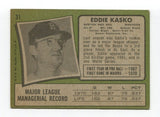 1971 Topps Eddie Kasko Signed Baseball Card Autographed AUTO #31