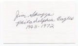 Jim Skaggs Signed 3x5 Index Card Autographed NFL Football Philadelphia Eagles