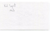 Kal Segrist Signed 3x5 Index Card Autographed MLB Baseball 1952 New York Yankees