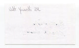 Walt Yowarsky Signed 3x5 Index Card Autographed Football NFL Washington Redskins