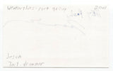 Weakerthans Jason Tait Signed 3x5 Index Card Autographed Signature