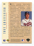 1995 Upper Deck Braves Tony Graffanino Card Baseball Autographed MLB AUTO #251