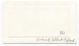 Frederick Gibberd Signed Card Autographed Signature Architect