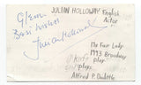 Julian Holloway Signed 3x5 Index Card Autographed Signature Actor