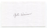 Art Weiner Signed 3x5 Index Card Autograph Football NFL New York Yanks CFHOF
