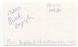 Mark Brzezicki Signed 3x5 Index Card Autographed Signature Procol Harum