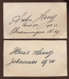 Anton Lang and Hans Lang Signed Cards 1933  Autographed Authentic Oberammergau