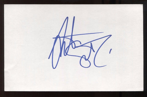 Antonio Sabato Jr. Signed 5x8 Inch Index Card HUGE Autographed Signature