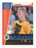 1999-00 Pacific PJ Axelsson Signed Card Hockey Autograph AUTO #18 Boston Bruins