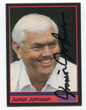 1991 Traks Junior Johnson Signed Card Autograph Racing NASCAR AUTO #78