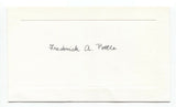 Frederick A. Pottle Signed Card Autographed Signature Yale Professor Author