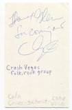 Crash Vegas - Colin Cripps Signed 3x5 Index Card Autographed Signature