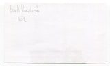 Brad Rowland Signed 3x5 Index Card Autographed College Football Hall of Fame HOF
