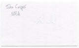 John Casper Signed 3x5 Index Card Autographed NASA Space Astronaut