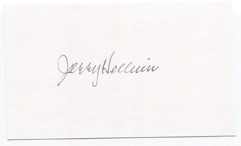 Jerry Helluin Signed 3x5 Index Card Autographed NFL Football Green Bay Packers