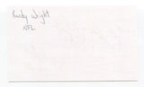Randy Wright Signed 3x5 Index Card Autographed Football NFL Green Bay Packers