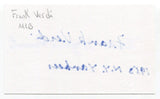 Frank Verdi Signed 3x5 Index Card Autograph Baseball MLB New York Yankees