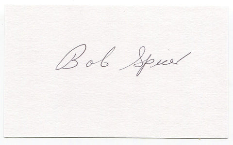 Bob Spicer Signed 3x5 Index Card Autographed Baseball Kansas City Athletics