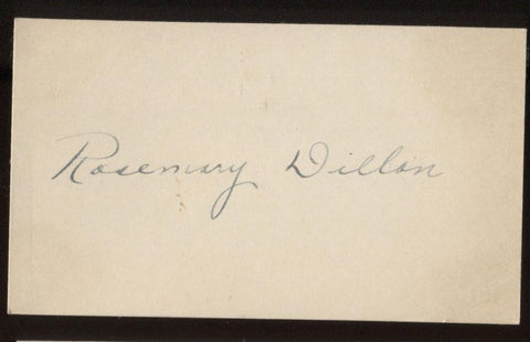 Rosemary Dillon Signed Card  Autographed Orchestra AUTO Signature