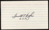 Harold E. Hughes Signed Index Card 3x5 Autographed Signature AUTO