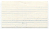 John Wesley Harding Signed 3x5 Index Card Autographed Signature