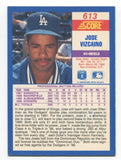 1990 Score Jose Vizcaino Signed Card Baseball Autographed AUTO #613