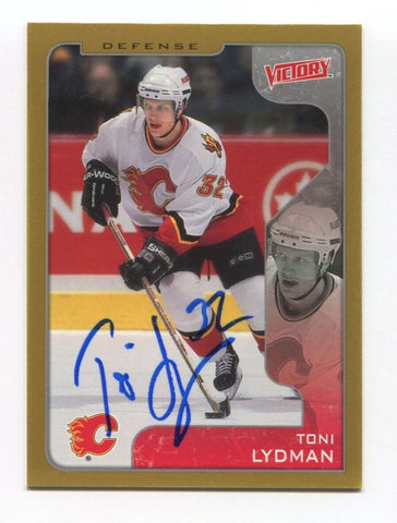 2001-02 Upper Deck Victory Toni Lydman Signed Card Hockey AHL Autograph AUTO #58
