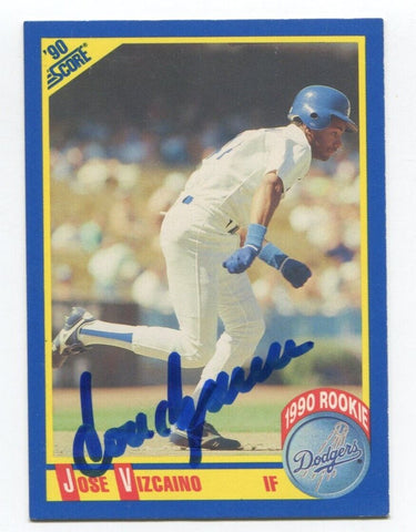 1990 Score Jose Vizcaino Signed Card Baseball Autographed AUTO #613
