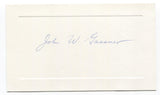 John W. Gassner Signed Card Autographed Signature Author