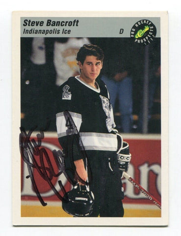 1993 Classic Pro Steve Bancroft Signed Card Hockey NHL Autograph AUTO #48