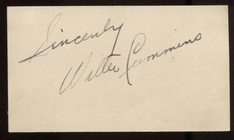 Walter Cummins  Signed Card Big Band Orchestra Autographed Authentic Signature
