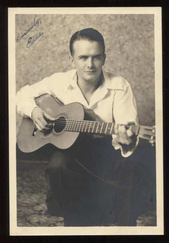 Eddie Davis Signed Photo Autographed Authentic Signature Guitarist 1930's Photo