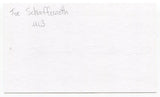 Joe Schaffernoth Signed 3x5 Index Card Autographed MLB Baseball Chicago Cubs