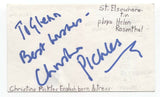 Christina Pickles Signed 3x5 Index Card Autographed Signature Actress "Friends"