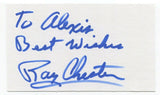 Raymond Chester Signed 3x5 Index Card Autographed Signature Football Raiders