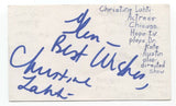 Christine Lahti Signed 3x5 Index Card Autographed Signature Actress Director