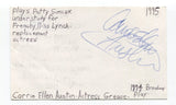 Carrie Ellen Austin Signed 3x5 Index Card Autographed Actor Grease Freshman Dorm