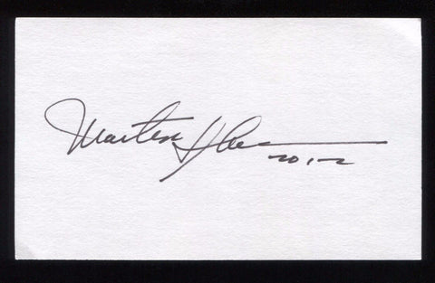 Martin Sheen Signed 3x5 Index Card Autographed Signature