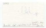 Brigitte Gall Signed 3x5 Index Card Autographed Signature Actress Comedian