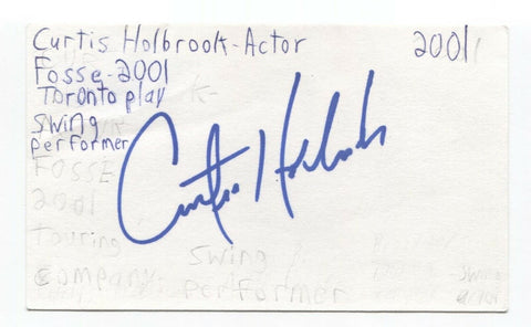 Curtis Holbrook Signed 3x5 Index Card Autographed Signature Actor Hairspray
