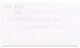 Dick Alban Signed 3x5 Index Card Autographed Football NFL Washington Redskins
