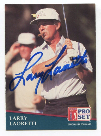 1991 Pro Set PGA Larry Laoretti Signed Card Autographed #266