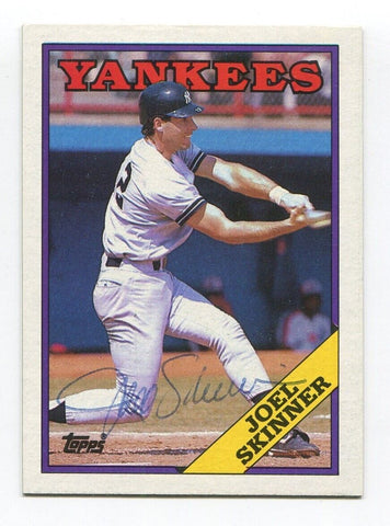 1988 Topps Joel Skinner Signed Card Baseball Autographed MLB AUTO #109 Yankees