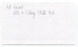 Art Weiner Signed 3x5 Index Card Autograph Football NFL New York Yanks CFHOF