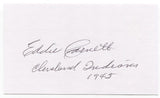 Eddie Carnett Signed 3x5 Index Card Baseball Autographed Signature Boston Braves