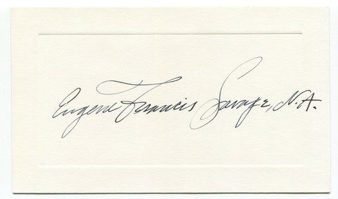 Eugene Savage Signed Card Autographed Signature Artist Painter sculptor Muralist